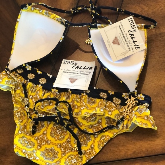 Monogram Ruffle Bikini - Picture 11 of 12